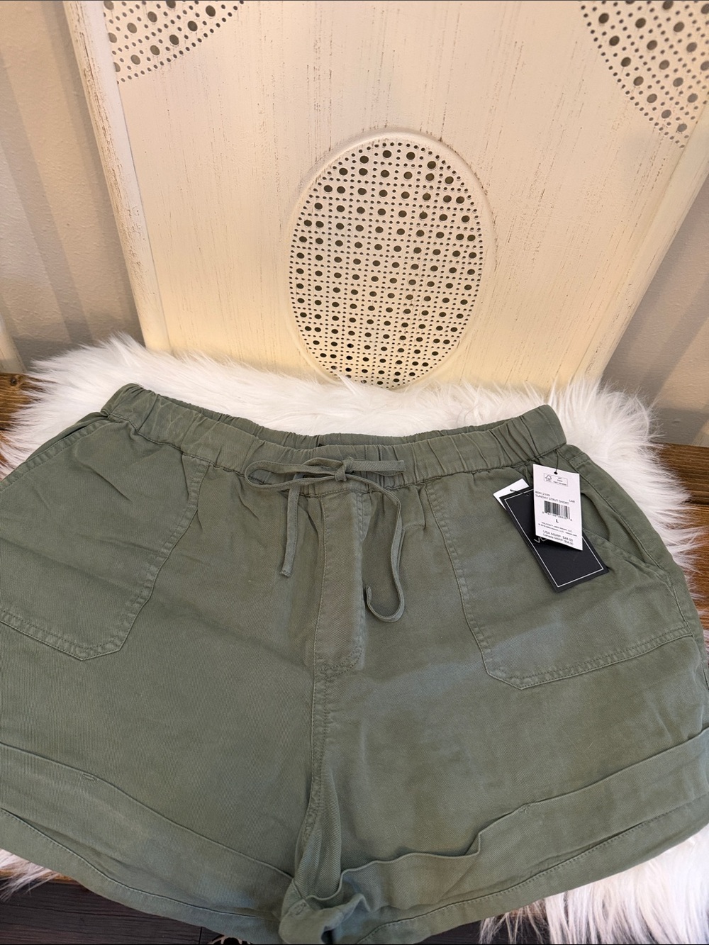 Volcom Olive Green Drawstring Women’s Shorts